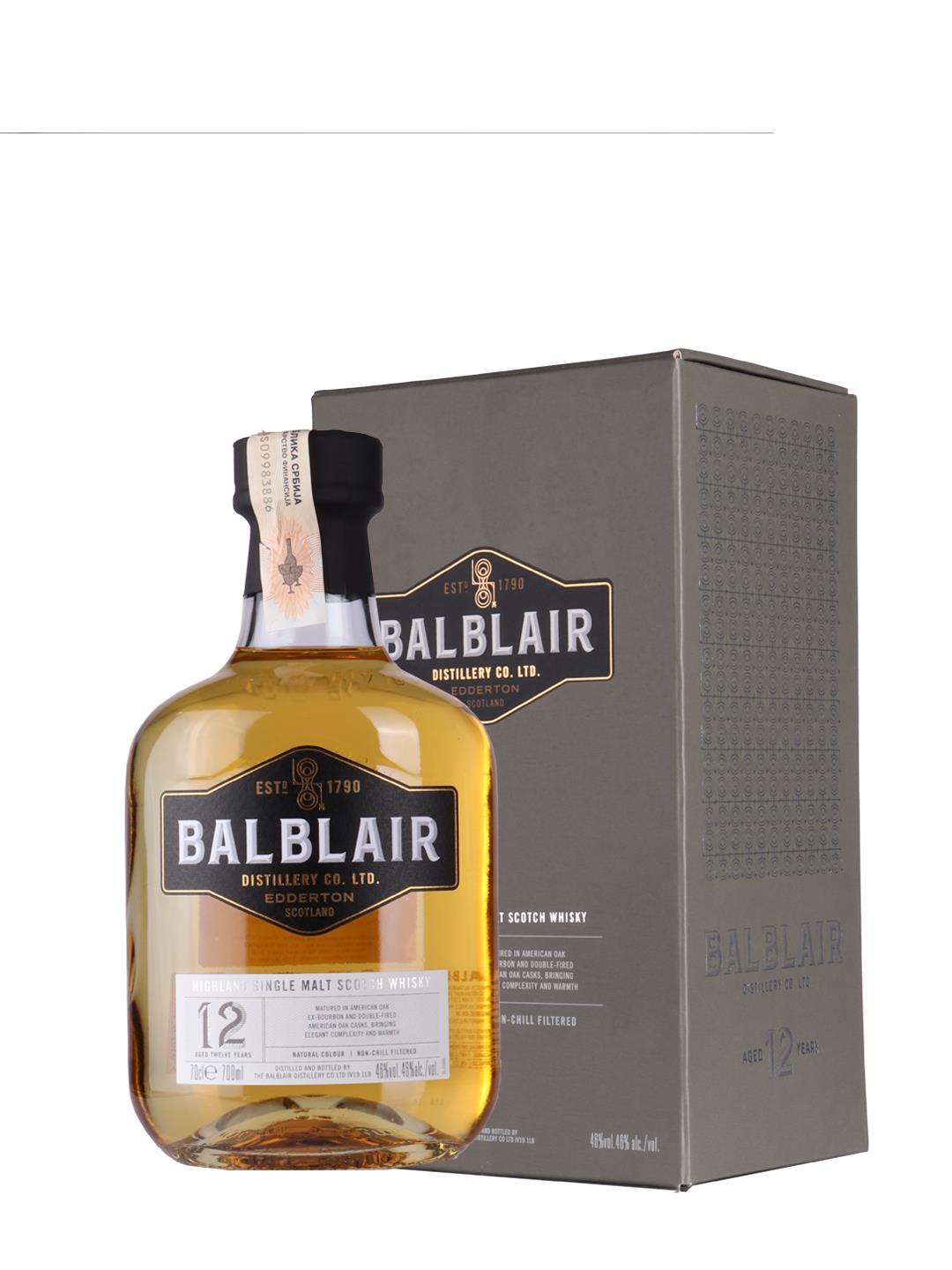 Whisky Balblair 12YO 0,7l