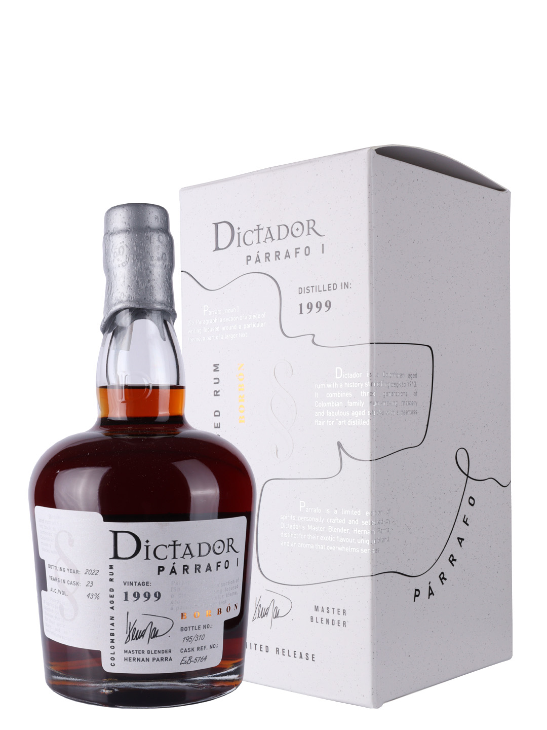 Rum Dictador Parrafo Borbon 1999 0,7l