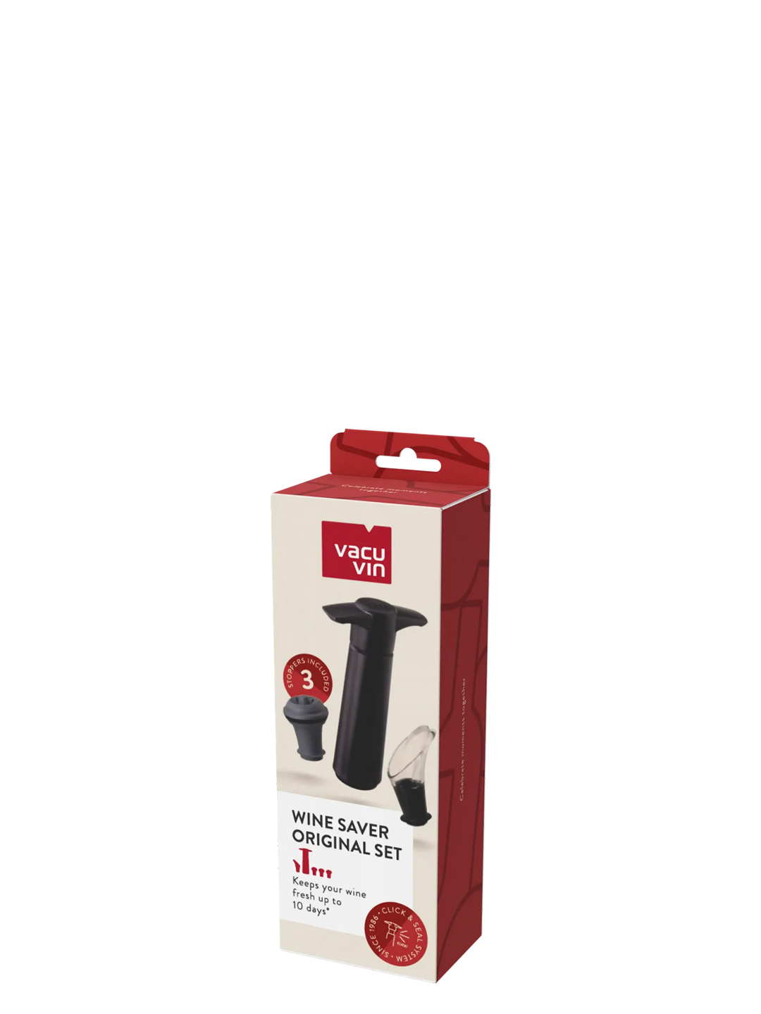 Vacuvin Wine Saver Original Set Black 09846606 
