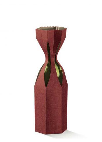 Kutija Kartonska Oblik Flaše Bordo-4514 