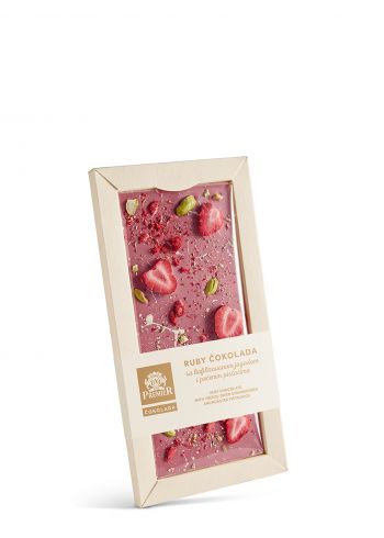 Premier Ruby Čok. Jagoda, Pistaći 110g 