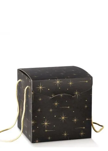 Kutija Kartonska sa kanapom Crna Zvezdice-38917 