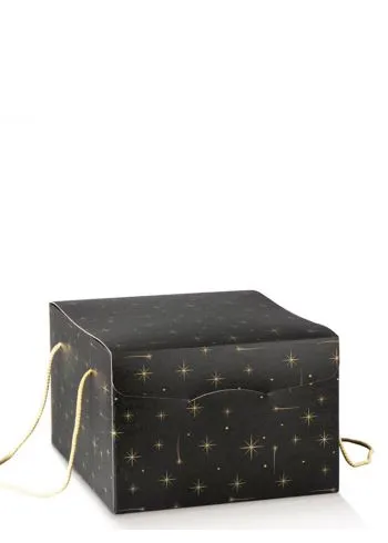 Kutija Kartonska Crna Zvezdice Kanap Horizontalna -38919 