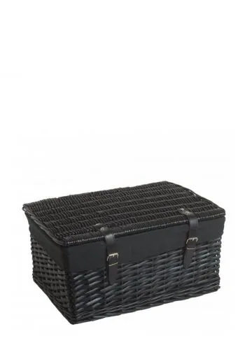 Kofer Dekorativni Pleteni Crni -RG1601a 