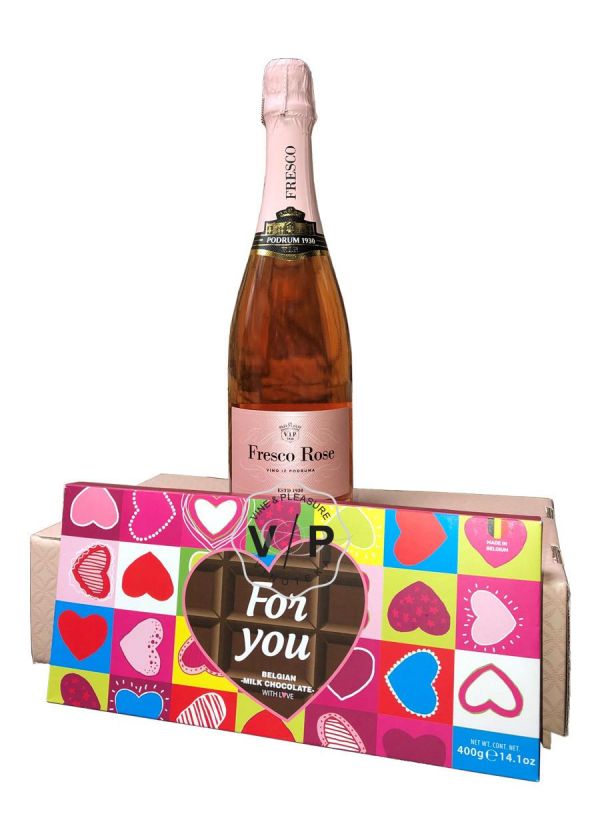 Poklon Set Fresco Rose -Čokolada 400 gr 