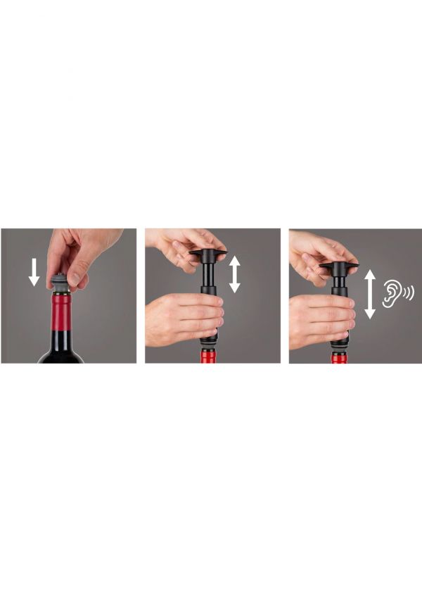 Vacuvin Devakumizator Crni sa 4 Čepa 09824606 