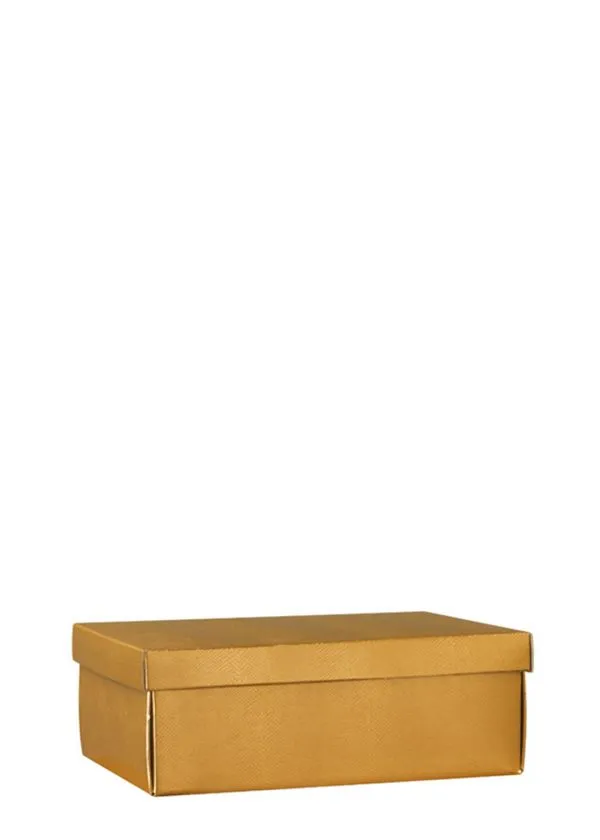 Kutija Kartonska Zlatna sa Poklopcem -38406 