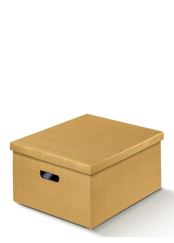 Kutija Kartonska Zlatna sa Poklopcem XL-1212 