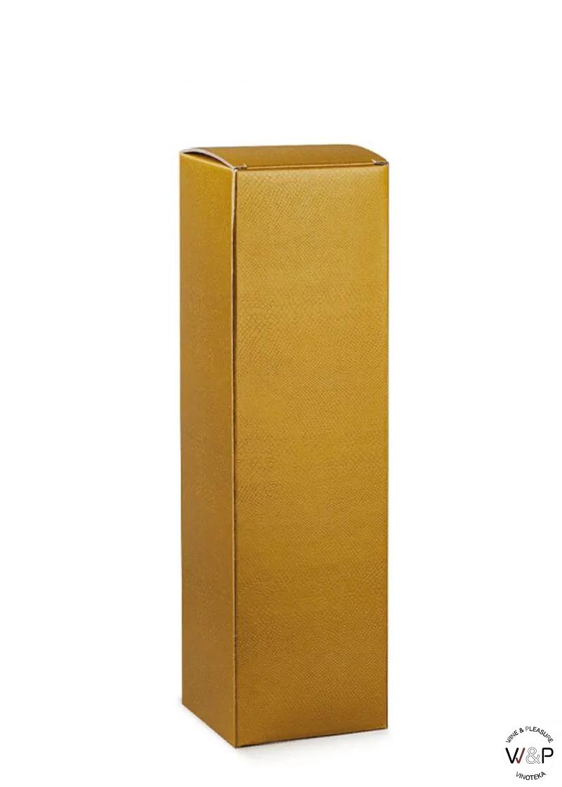 Kutija Kartonska Za 1 Bocu Zlatna Kroko 38431 