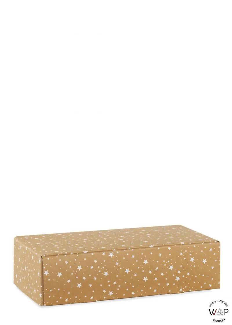 Kutija Kartonska za 2 boce Braon Zvezdice-36531 